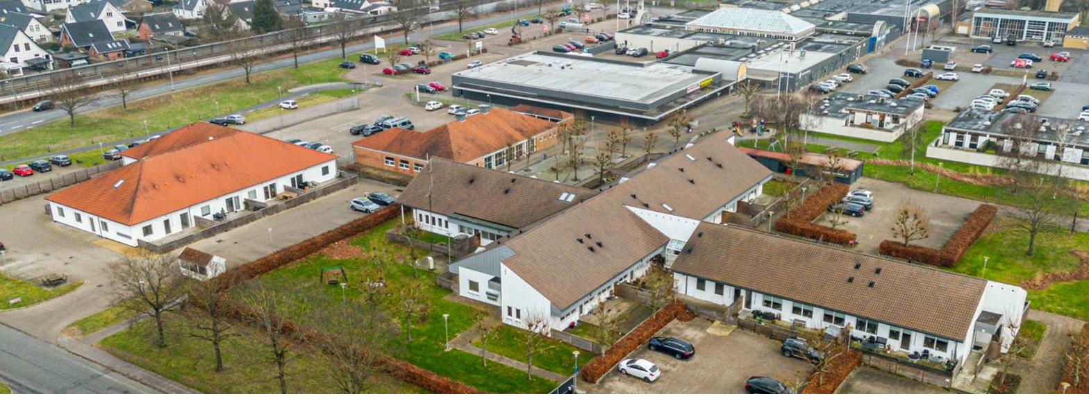 Grønvej ejendom set fra luften